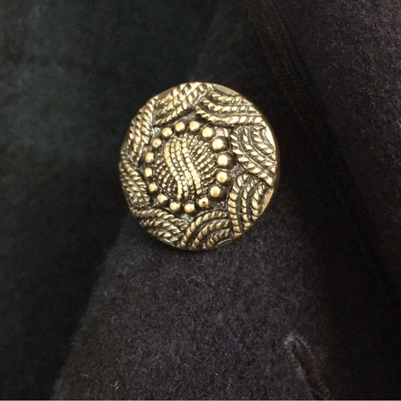 Pitlochry Wool Reversible Walking Poncho Made in Great Britain Navy Green Plaid - Picture 14 of 14